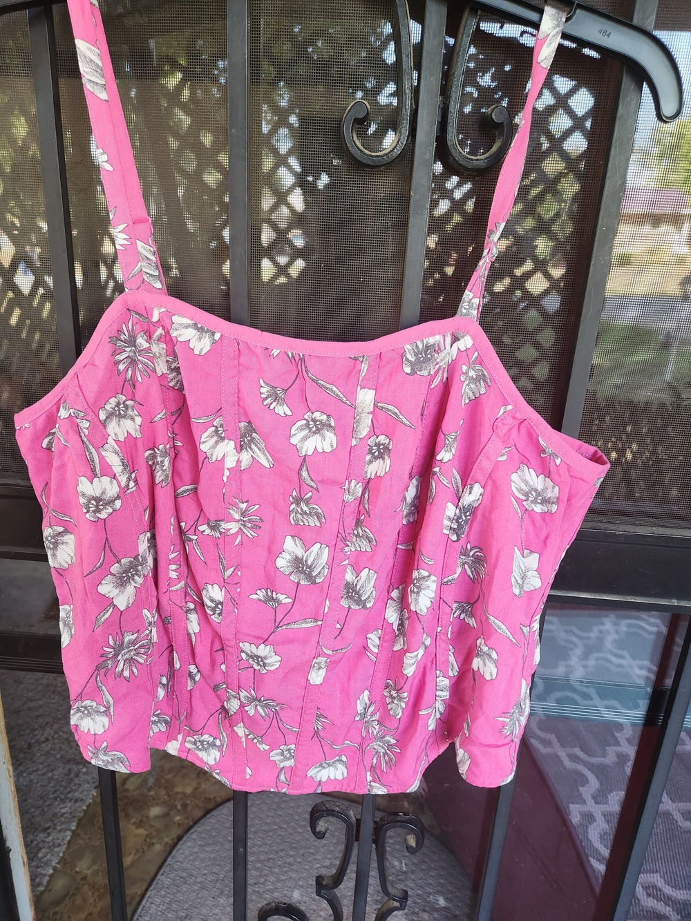 torrid Hot Pink Floral Print Adjustable Strap Camisole